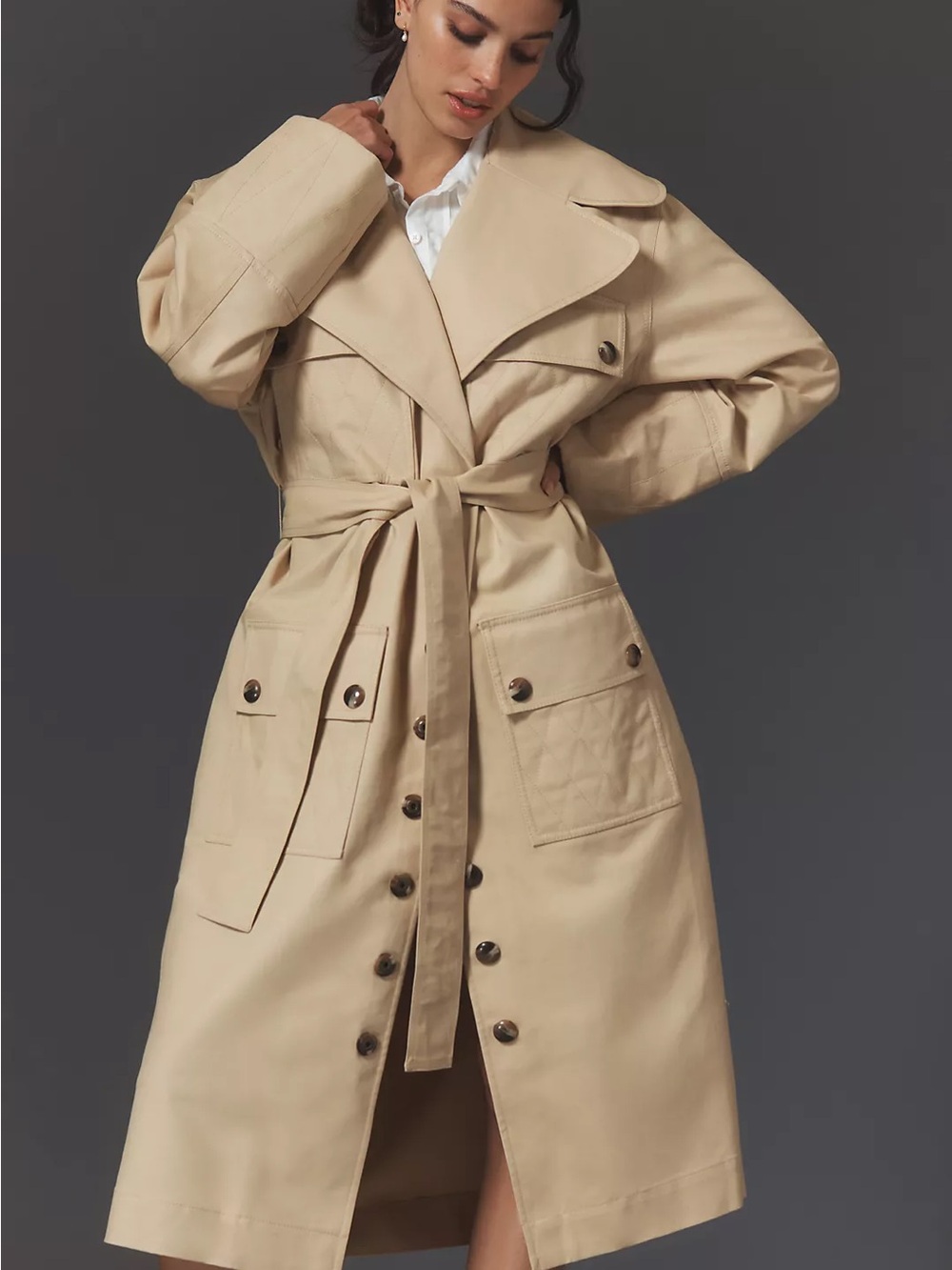 NWT Farm Rio Timeless Trench Coat - Picture 8 of 10